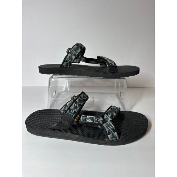 Teva Men's Original Universal Sandals Peaks Black Size 12 Summer Hiking Comfort - Picture 1 of 11
